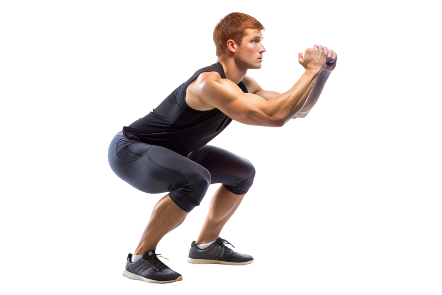Strong man doing a push up workout for chest, triceps, and core strengthening png