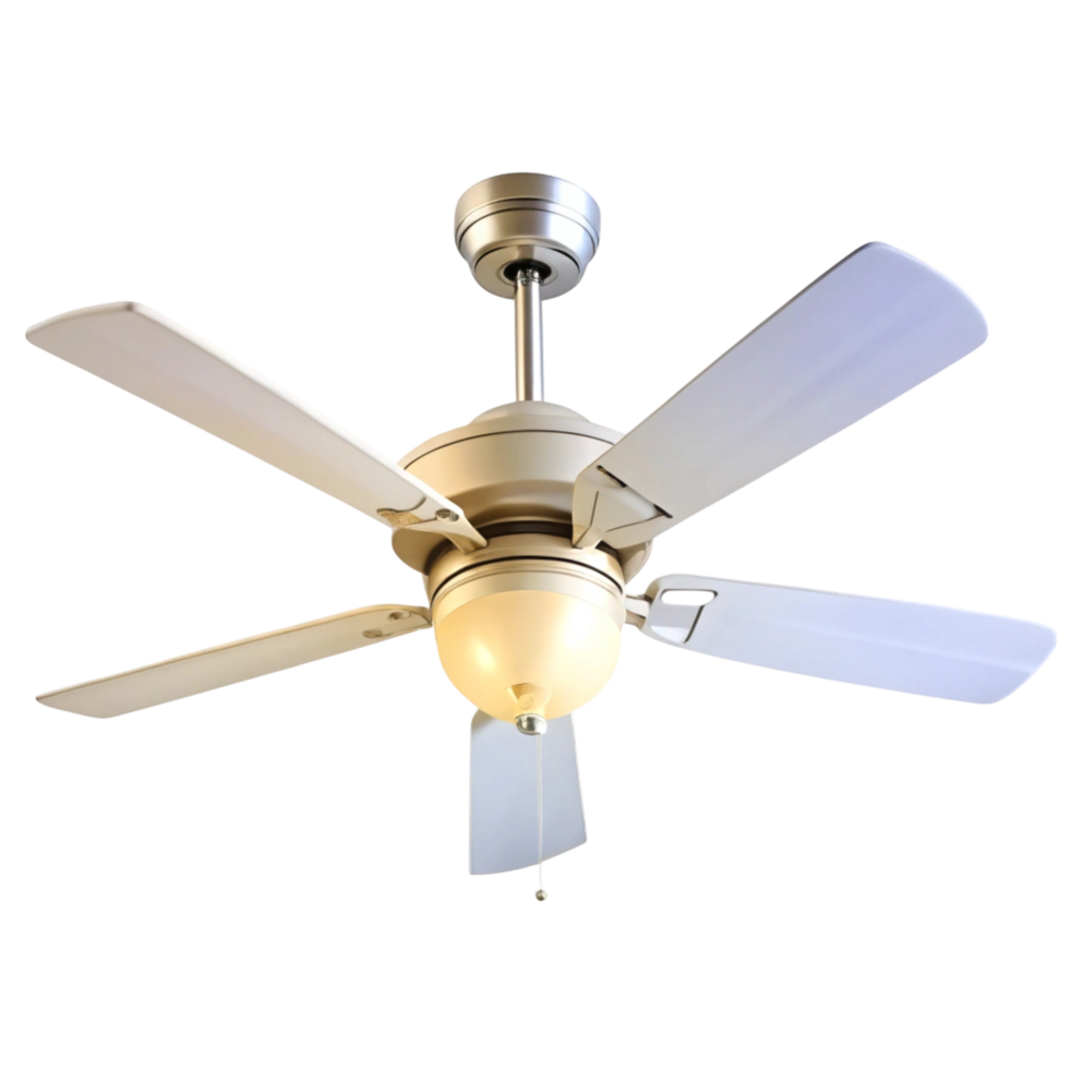 Stylish ceiling fan with built in light perfect for contemporary interiors combining functionality and aesthetics png