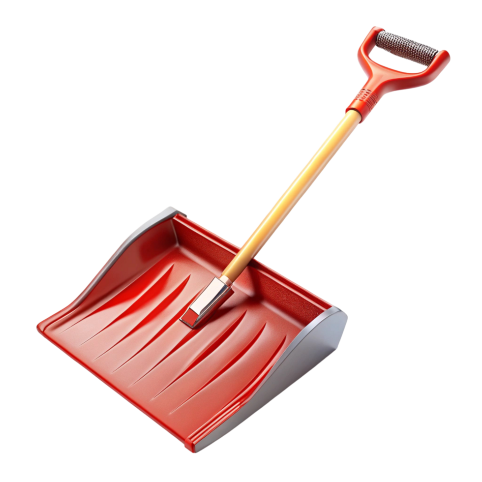 Durable snow shovel with wide scoop design for efficient snow clearing during harsh winter conditions png