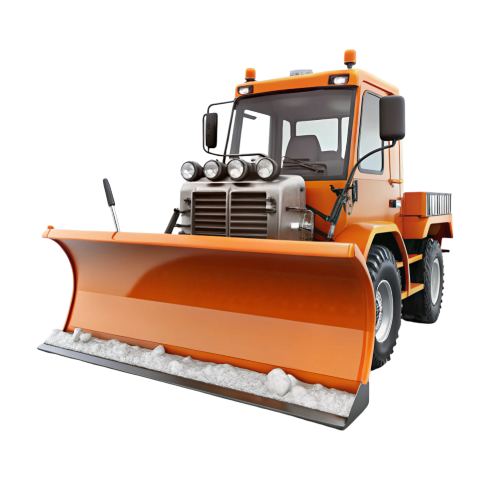 Professional snowplow truck designed for effective snow removal, featuring durable front mounted blade png