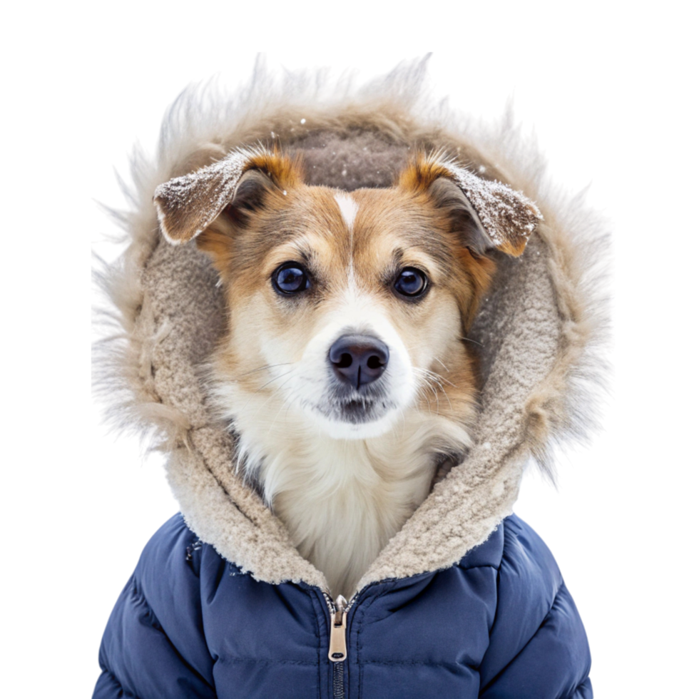 Cozy fur lined hooded winter coat, combining style and warmth, perfect for chilly days and snowy weather png