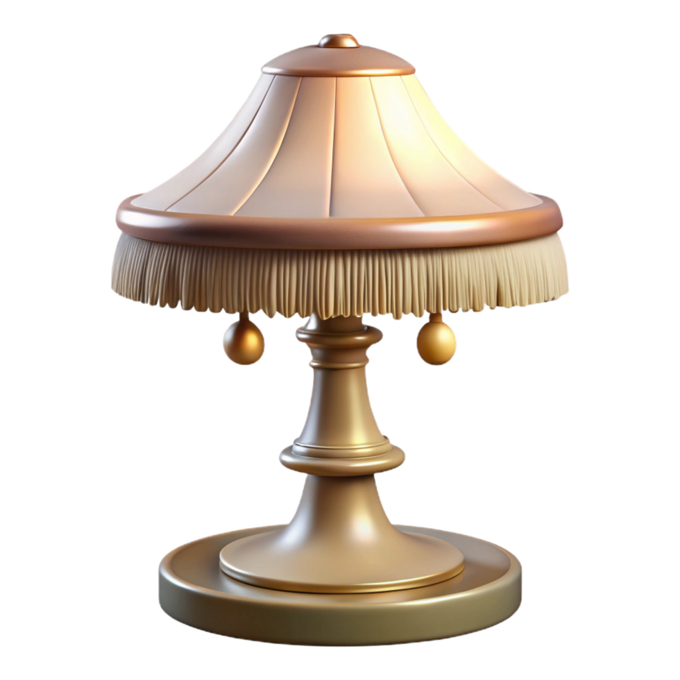 dramatic coastal Vintage glass lamp with a fringeshade, soft lighting, studio photography, isolateon transparent background,high-resolution product photography gallery standard png