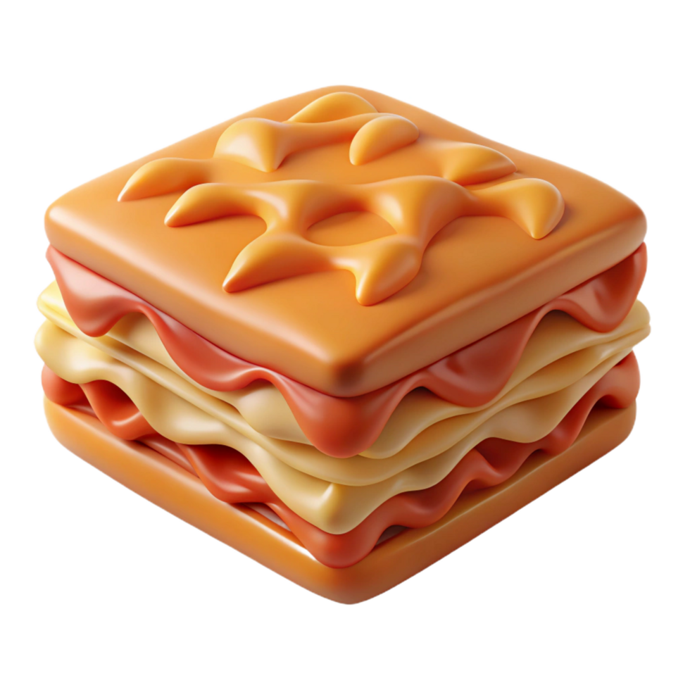 bolextraordinary Single piece of lasagna, layerewith cheese anmeat sauce, soft lighting, side view, detaileillustration, isolateon transparent background,high-resolution product photography sharp png