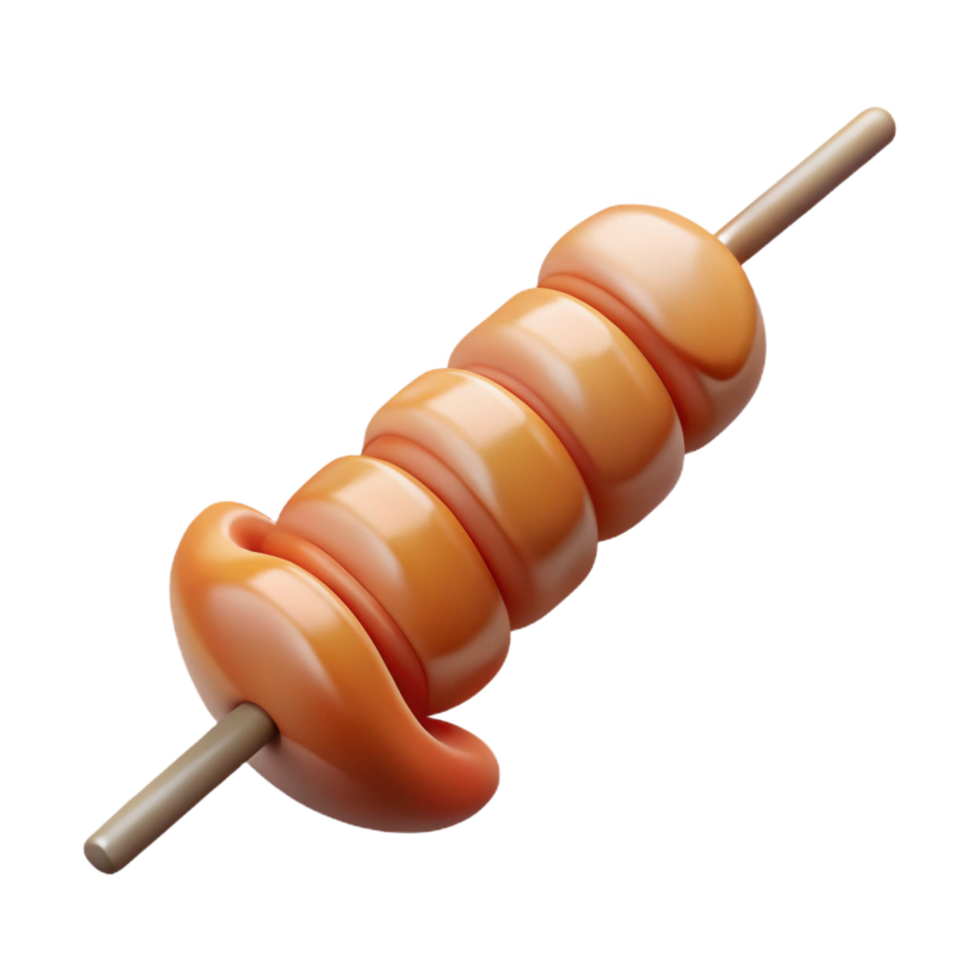 joyful elegant Shrimp kebab skewer, grilleanslightly charred, studio lighting, top-down view, detaileillustration, isolateon transparent background,high-resolution product photography expertly shot png