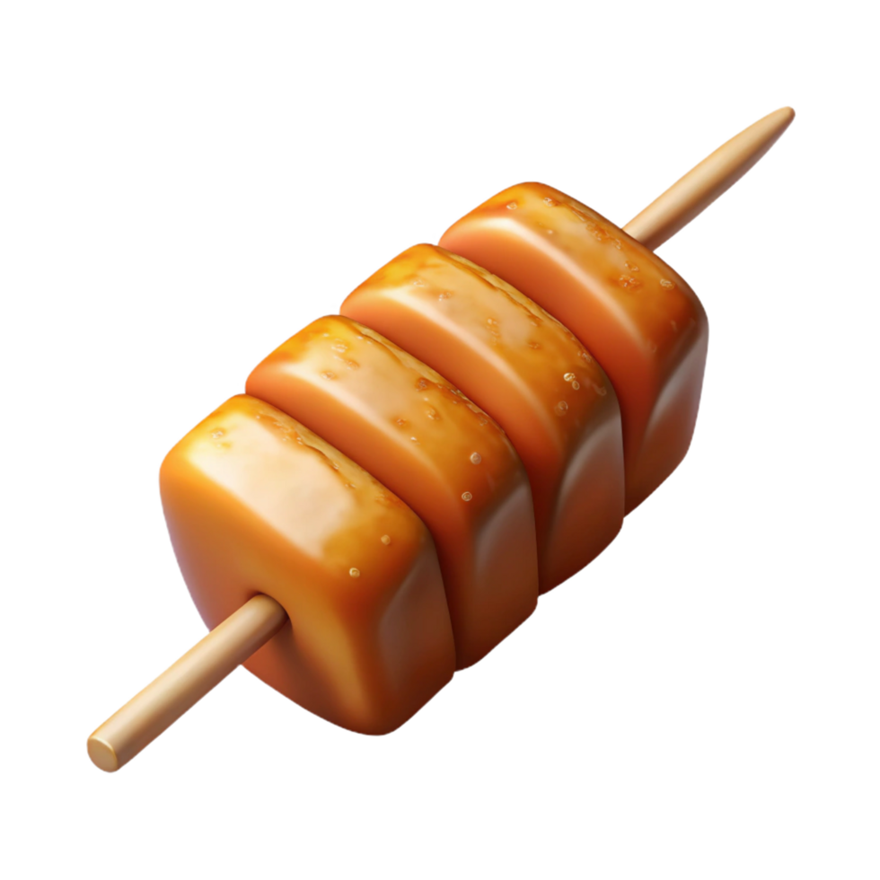 striking dreamy baroque Tofu kebab skewer, marinateangrilled, crispy edges, dramatic lighting, detaileillustration, isolateon transparent background,high-resolution product photography studio quality png