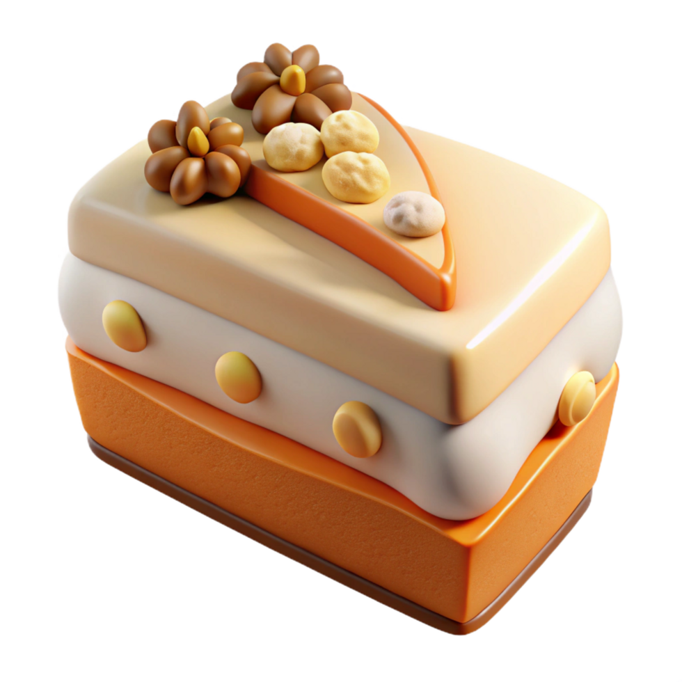 celebratebohemian Carrot cake slice, cream cheese frosting, walnuts, dramatic lighting, detaileillustration, isolateon transparent background,high-resolution product photography elite png