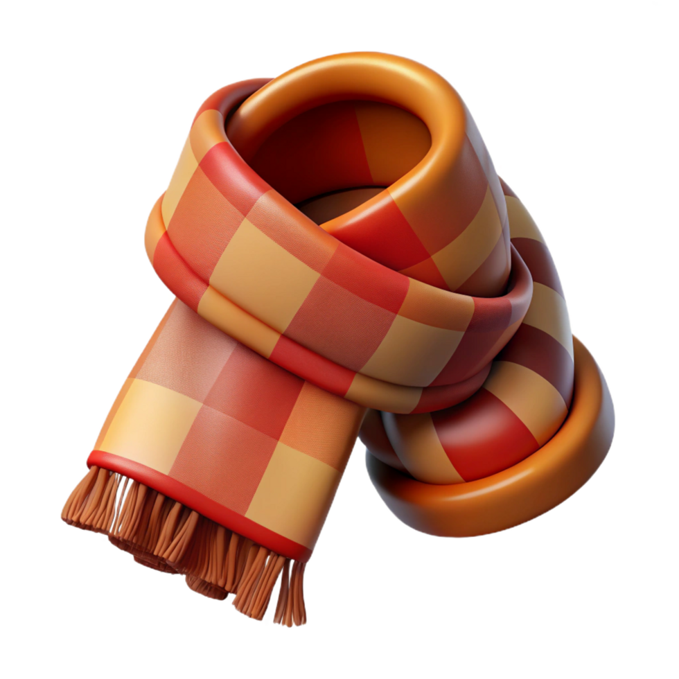 captivating whimsical tropical Winter scarf with a plaipattern, fringeedges, warm wool blend, soft lighting, isolateon transparent background,high-resolution product photography genuine png