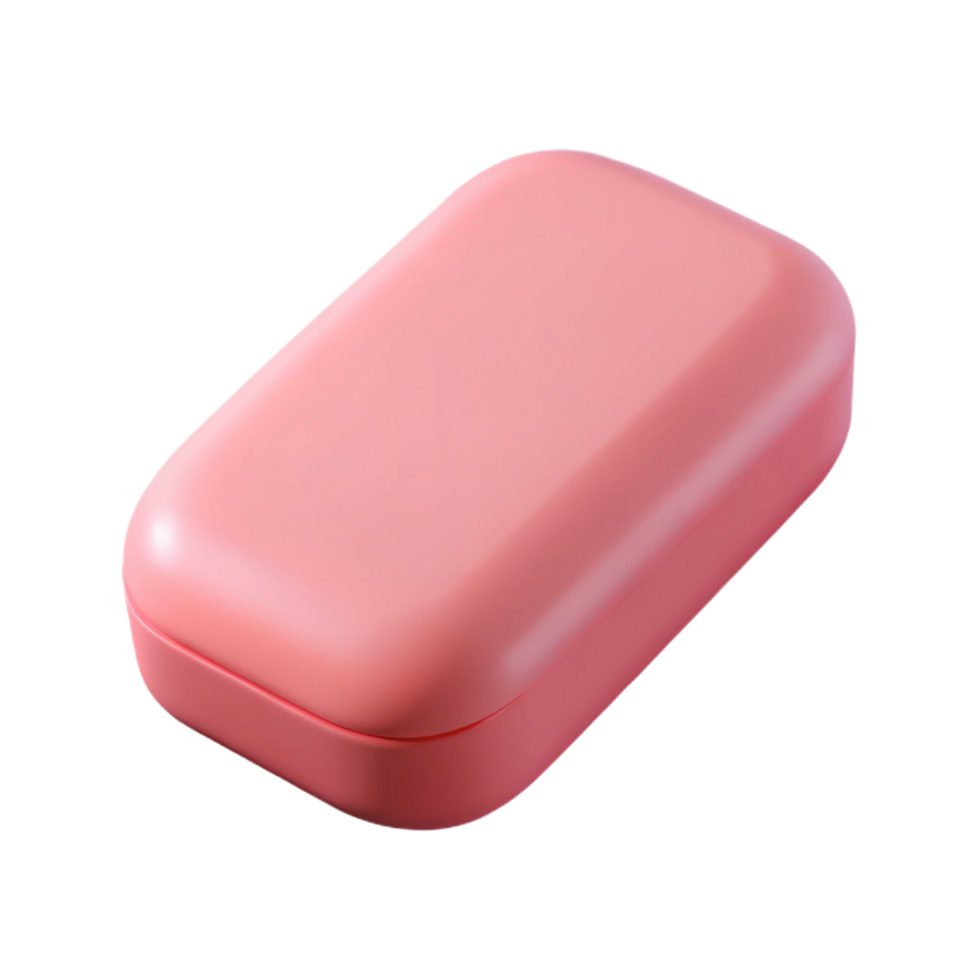 stunning contemporary A single, unuseeraser, pink rubber, soft lighting, front view, isolateon transparent background,high-resolution product photography ultra HD png
