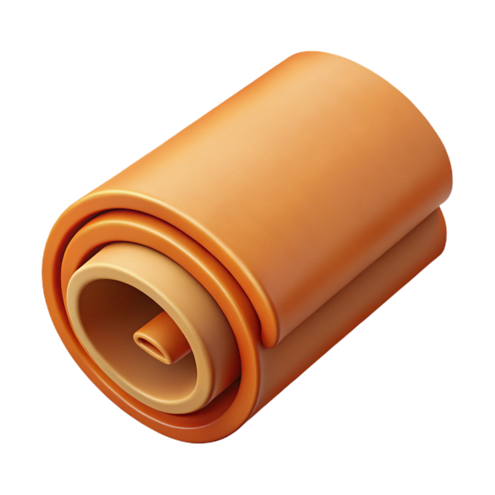 dramatic unparalleleA roll of brown packing paper, partially unrolled, texturesurface, soft lighting, with transparent background,high-resolution product photography png