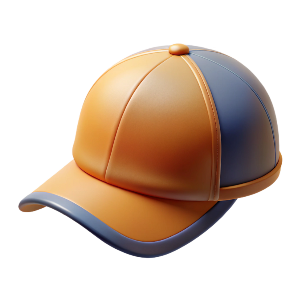 joyful alluring A baseball cap with embroiderelogo, cotton fabric, soft lighting, front view, isolateon transparent background,high-resolution product photography high quality png