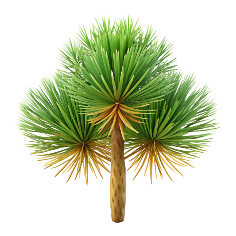 immaculate renaissance Slash pine tree with long needles, flaky bark, soft lighting, top-down view, isolateon transparent background,high-resolution product photography premium png