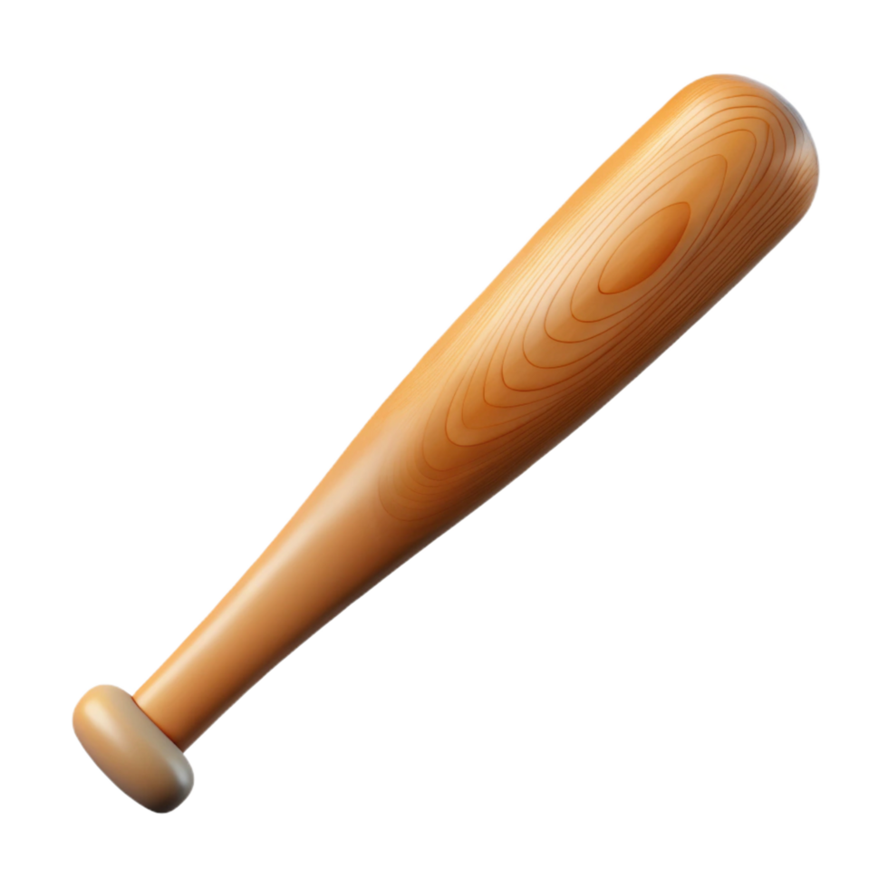 signature abstract Wooden baseball bat, natural woograin, grip tape, dramatic lighting, side view, minimalist style, isolateon transparent background,high-resolution product photography professional png