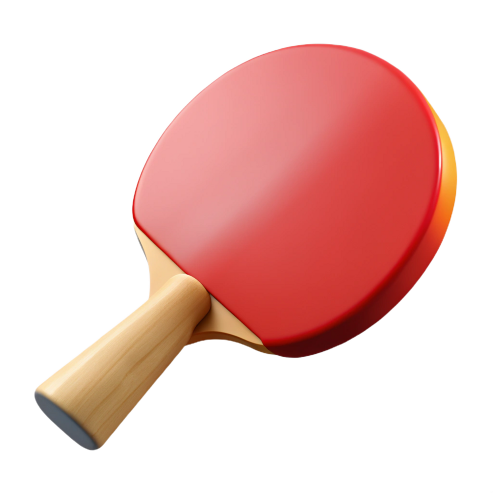 spectacular geometric Table tennis paddle, rerubber surface, wooden handle, soft lighting, front view, minimalist style, with transparent background,high-resolution product photography expertly shot png