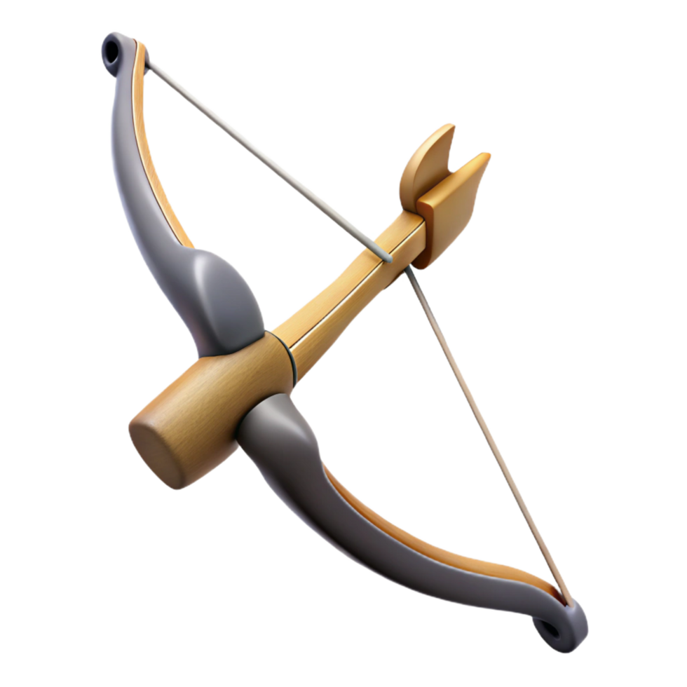 majestic distinctive Archery bow, recurve design, wooden limbs, string attached, dramatic lighting, side view, minimalist style, with transparent background,high-resolution product photography png