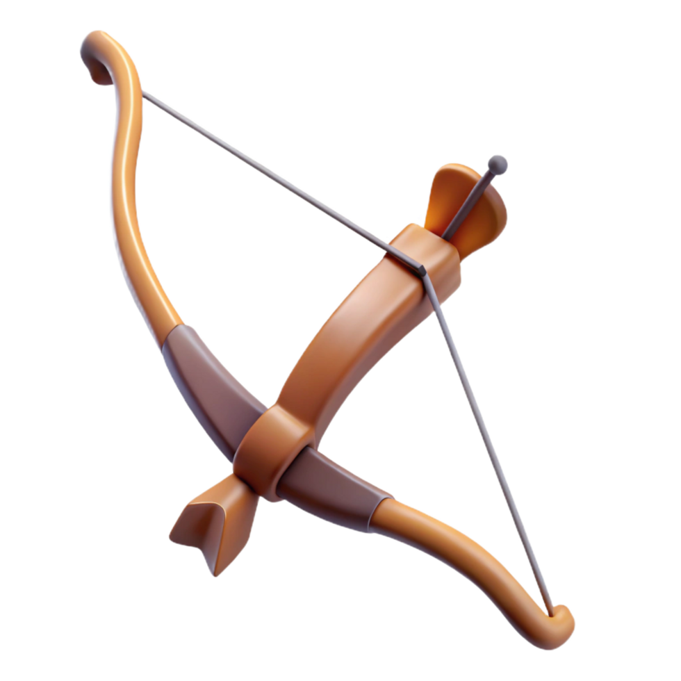 exquisite modern Archery bow, recurve design, wooden limbs, string attached, dramatic lighting, side view, minimalist style, with transparent background,high-resolution product photography luxury png