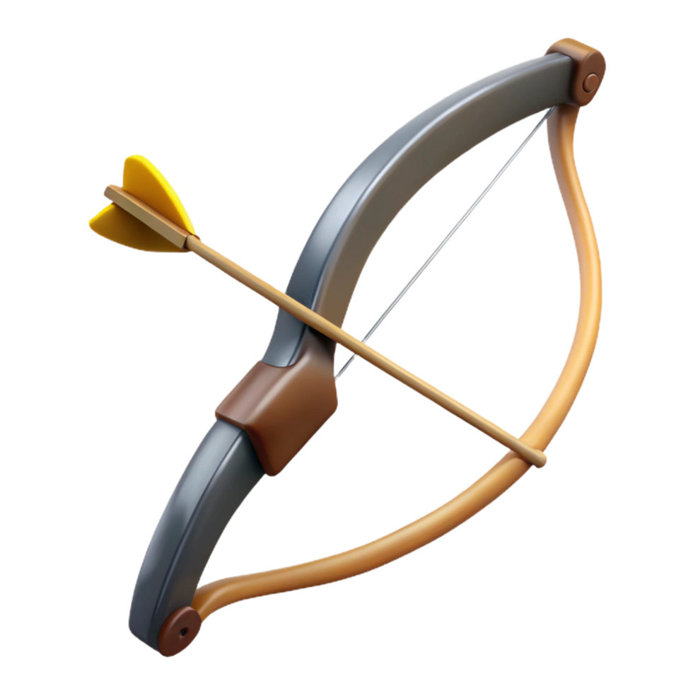 glorious exemplary Archery bow, recurve design, wooden limbs, string attached, dramatic lighting, side view, minimalist style, with transparent background,high-resolution product photography png