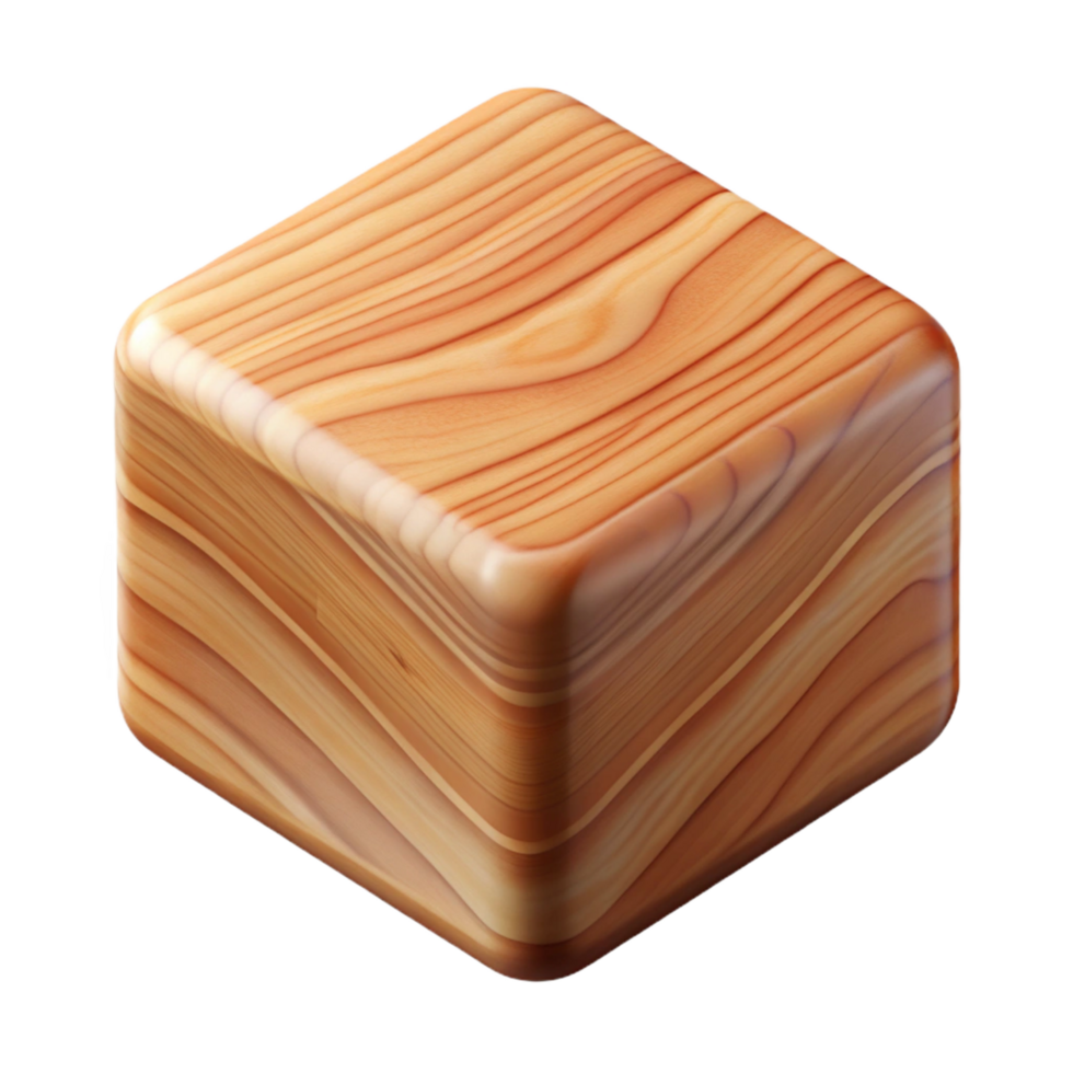 vibrant romantic classic Wooden building block, natural woograin, smooth finish, soft lighting, front view, icon style, isolateon transparent background,high-resolution product photography authentic png
