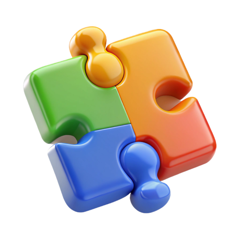 sumptuous coveteChildren's jigsaw puzzle piece, brightly colored, cardboartexture, soft lighting, front view, icon style, isolateon transparent background,high-resolution product photography png
