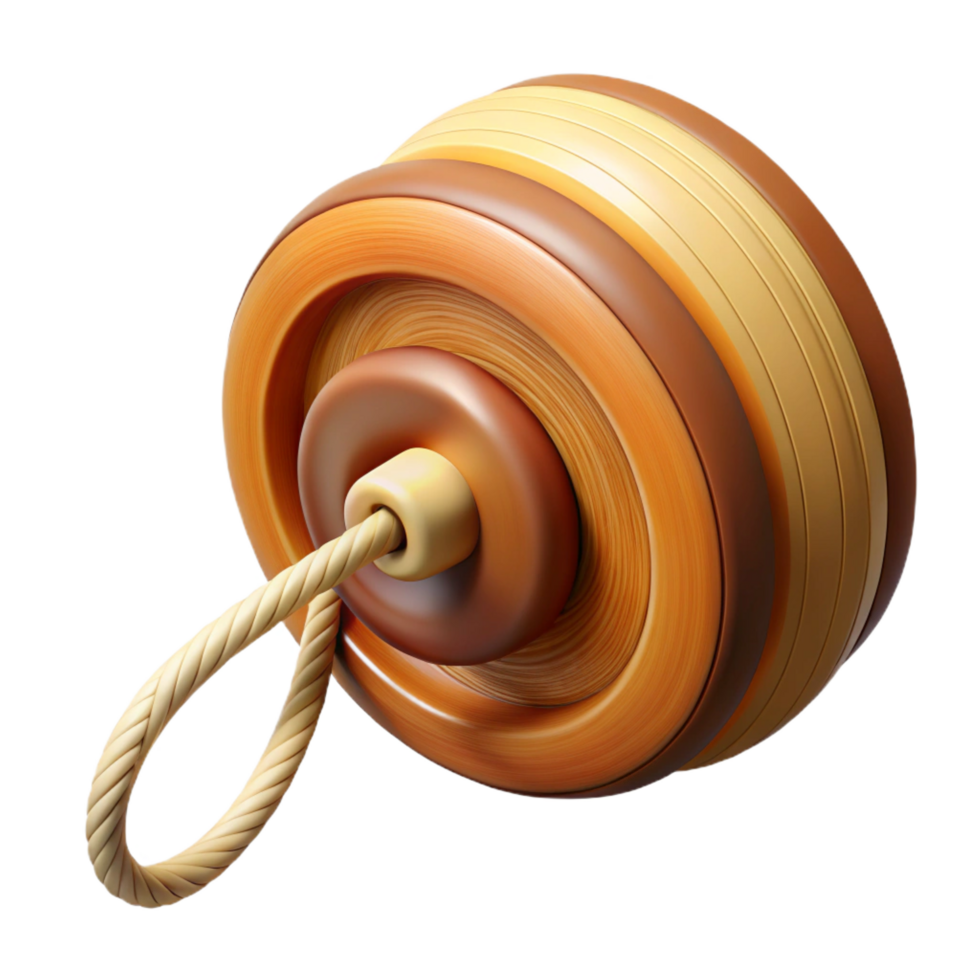 pristine baroque Classic yo-yo with string wrappearounaxle, wooden body, paintedesign, soft lighting, front view, isolateon transparent background,high-resolution product photography museum quality png