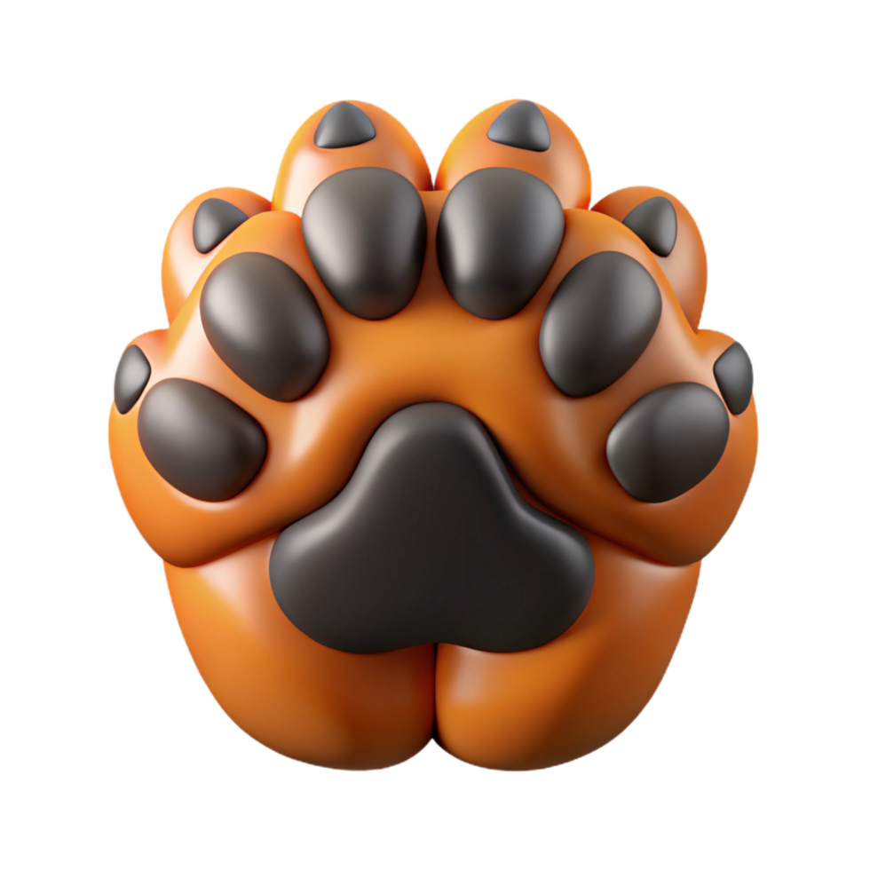 covetecontemporary Tiger paw, sharp claws, detailepads, matte finish, top-down view, photorealistic, isolateon transparent background,high-resolution product photography gallery standard png