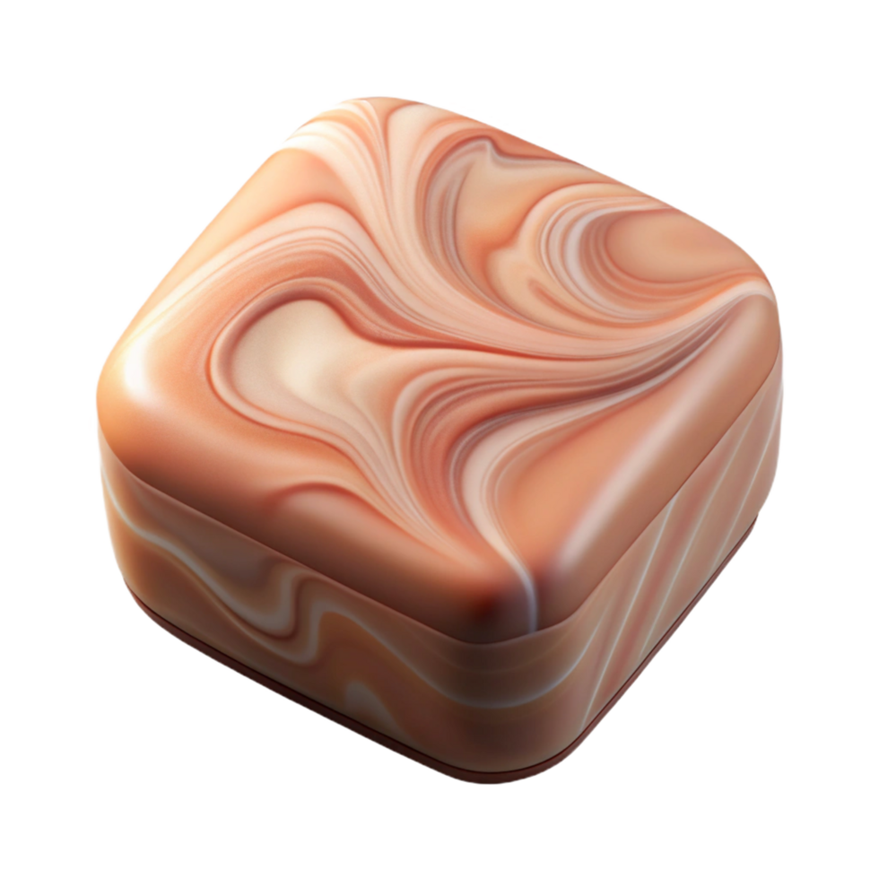 bolwonderful A bar of soap with swirling marble patterns ana delicate floral scent, soft lighting, top-down view, isolateon transparent background,high-resolution product photography elite png
