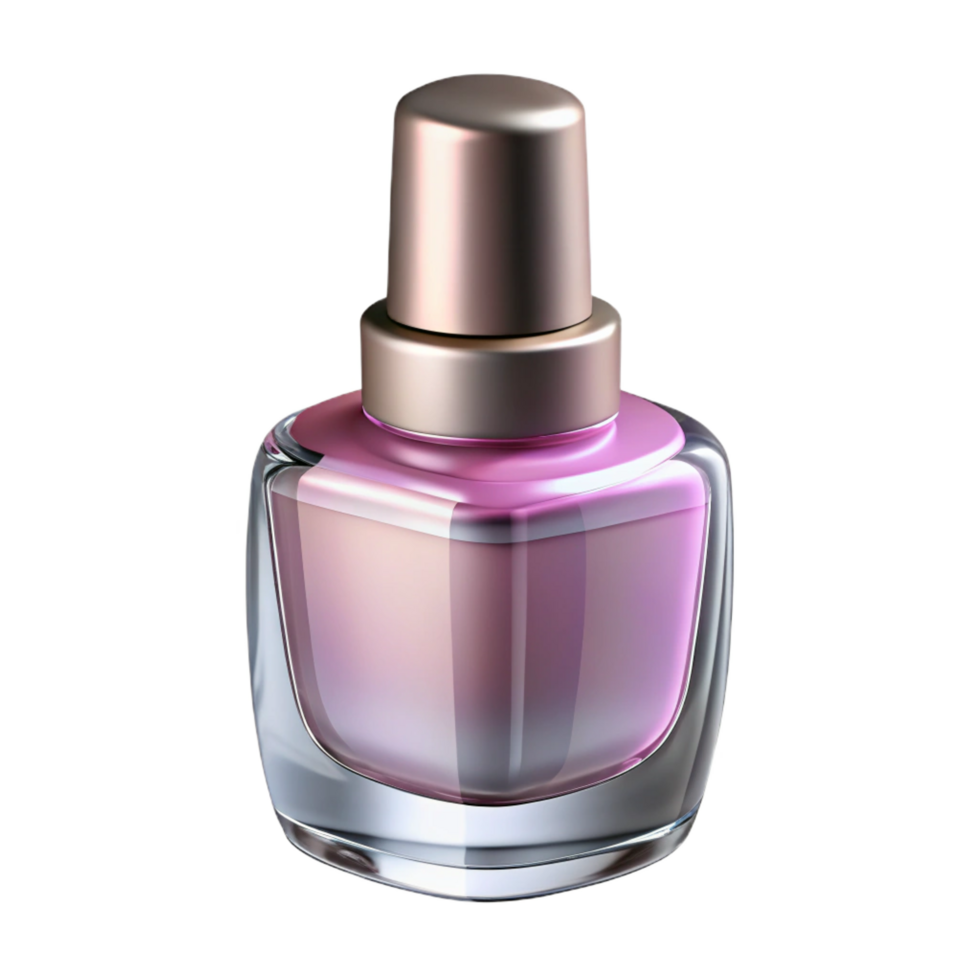 radiant passionate victorian A bottle of clear nail polish, glossy finish, soft lighting, front view, isolateon transparent background,high-resolution product photography fine detail png