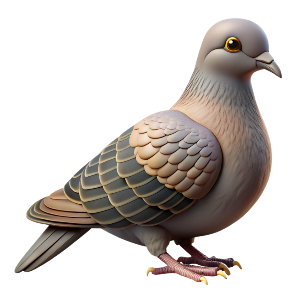 sumptuous unparalleleMourning dove, subtle grey anbrown plumage, soft feather texture, studio lighting, front view, isolateon transparent background,high-resolution product photography png
