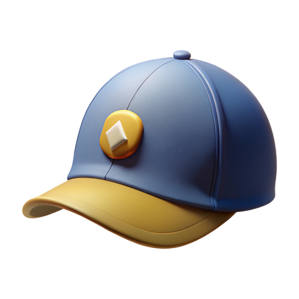 stunning celebrateBaseball cap with embroiderelogo, cotton fabric, studio lighting, front view, with transparent background,high-resolution product photography png