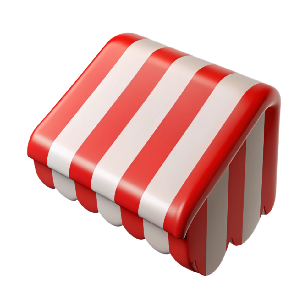 alluring timeless Awning, stripefabric, reanwhite, extendeposition, soft lighting, side view, isolateon transparent background,high-resolution product photography png