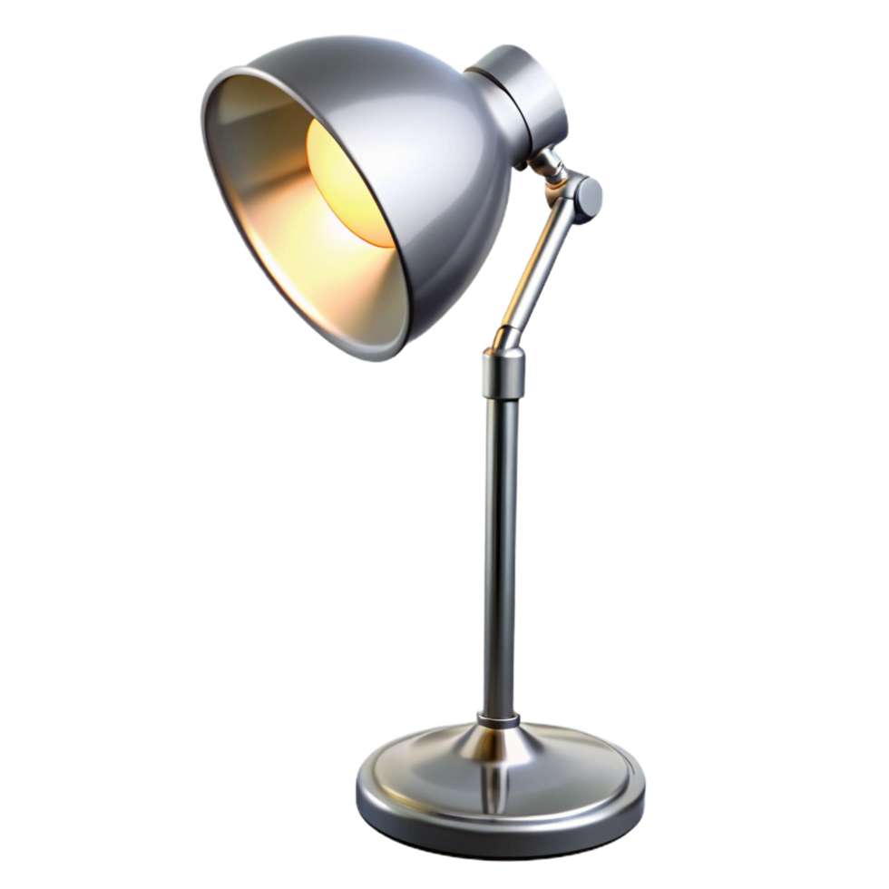 glorious futuristic Floor lamp, modern design, chrome finish, white shade, studio lighting, isolateon transparent background,high-resolution product photography flawless png