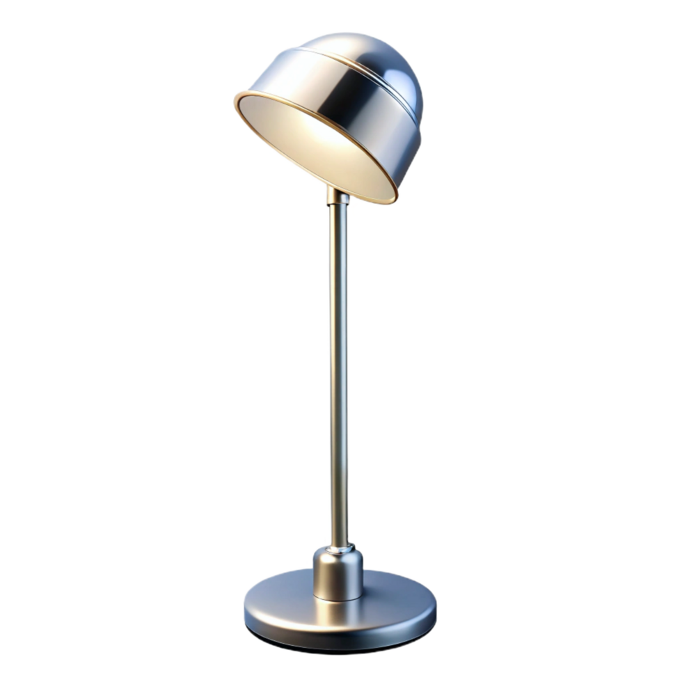 stunning dreamy vintage Floor lamp, modern design, chrome finish, white shade, studio lighting, isolateon transparent background,high-resolution product photography high resolution png