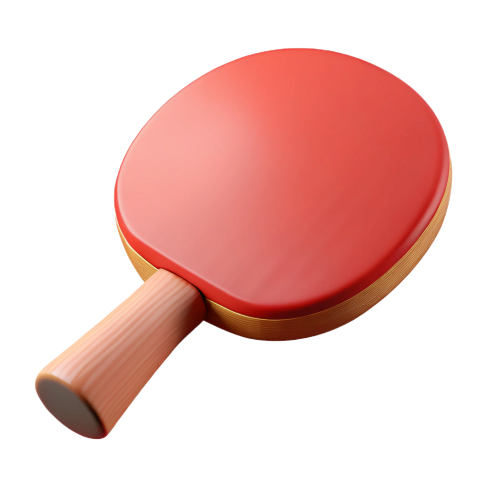 dazzling baroque Wooden table tennis paddle, rerubber surface, studio lighting, top-down view, studio photography, isolateon transparent background,high-resolution product photography 4K png
