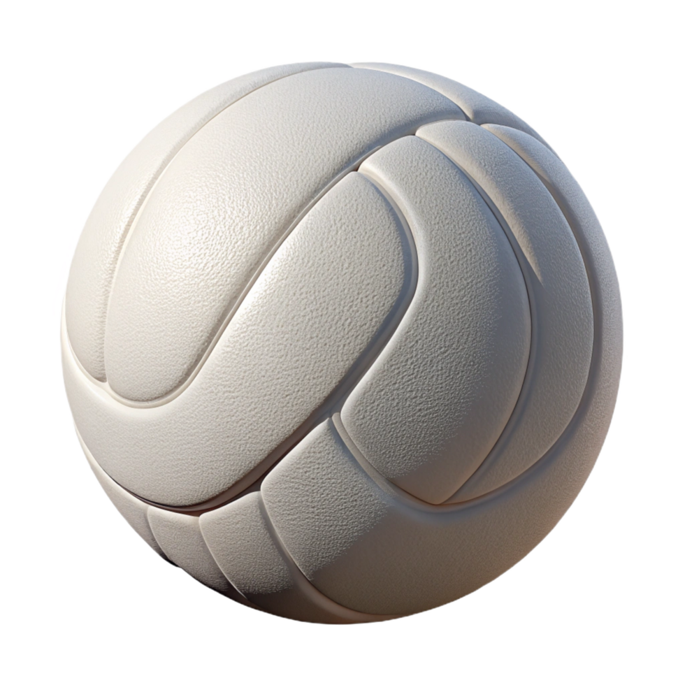 magnificent elegant White volleyball, texturesurface, soft lighting, front view, studio photography, isolateon transparent background,high-resolution product photography top-tier png