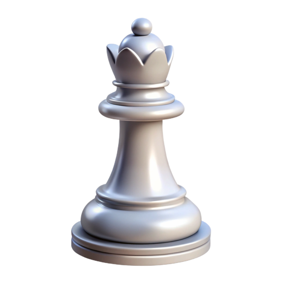romantic gorgeous Chess piece white king, detailecarvings, glossy finish, dramatic lighting, front view, isolateon transparent background,high-resolution product photography perfect clarity png