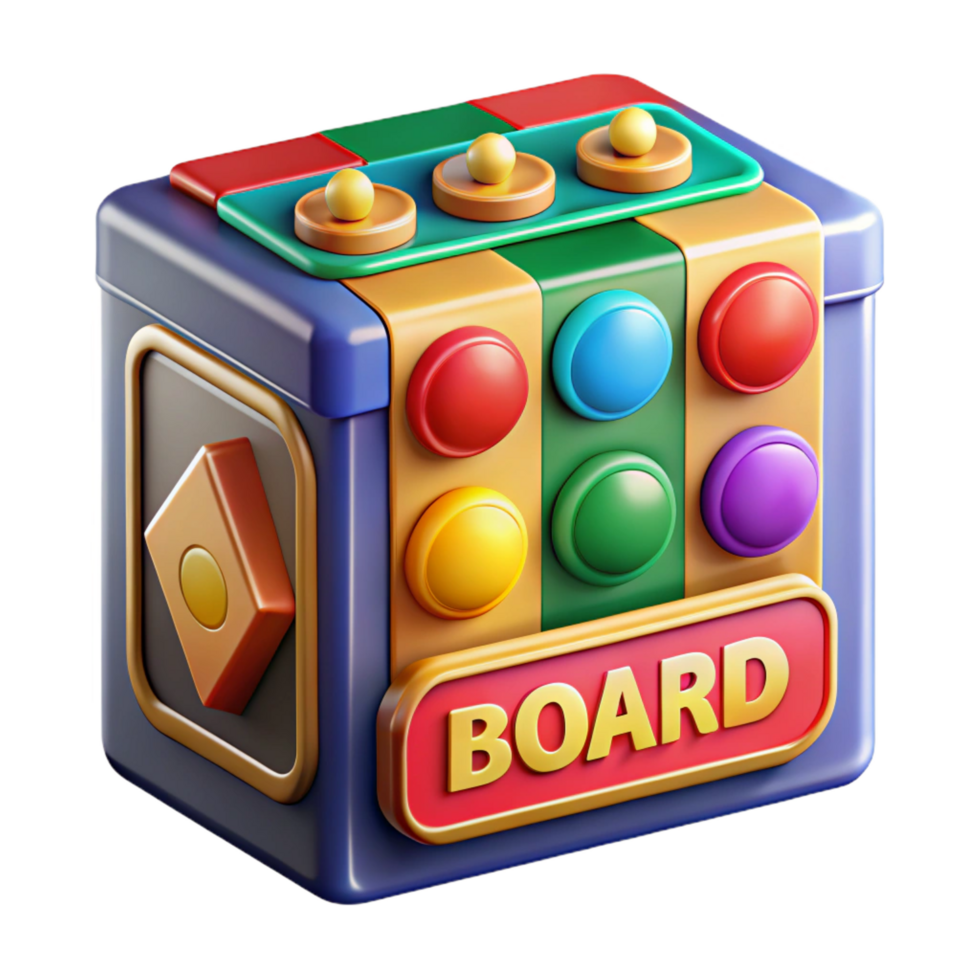 captivating unparalleleBoargame box, colorful design, visible title anartwork, studio lighting, front view, isolateon transparent background,high-resolution product photography png