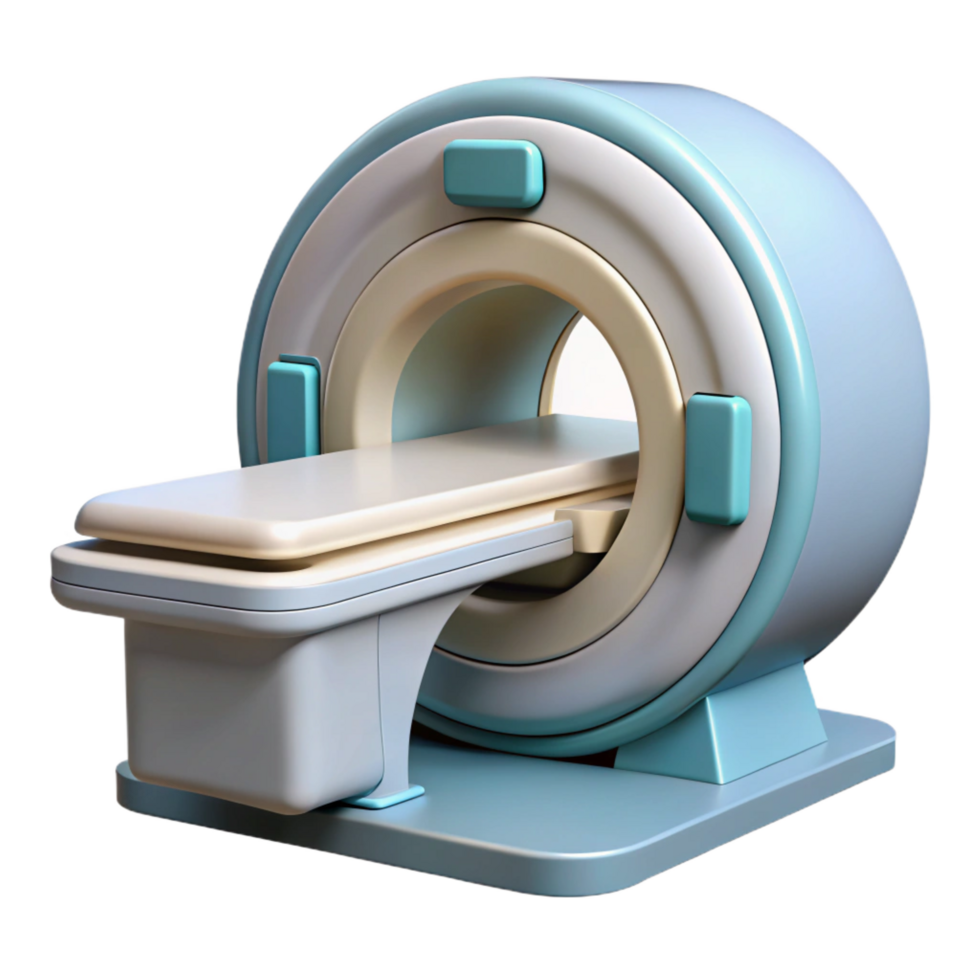 notable minimalist MRI machine, detailetechnical drawing style, multiple angles providein a single image, isolateon transparent background,high-resolution product photography crisp png