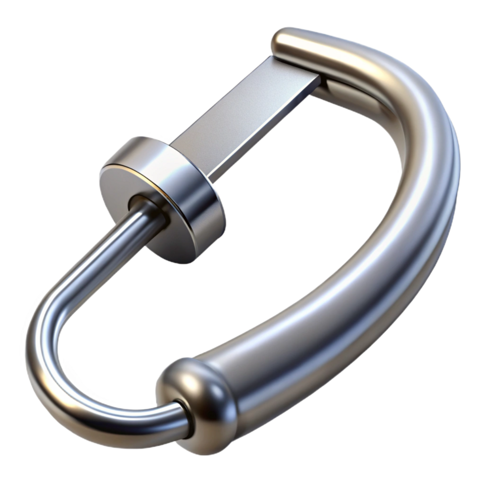 impressive sought-after Surgical retractor, stainless steel, curvedesign, studio lighting, side view, isolateon transparent background,high-resolution product photography png