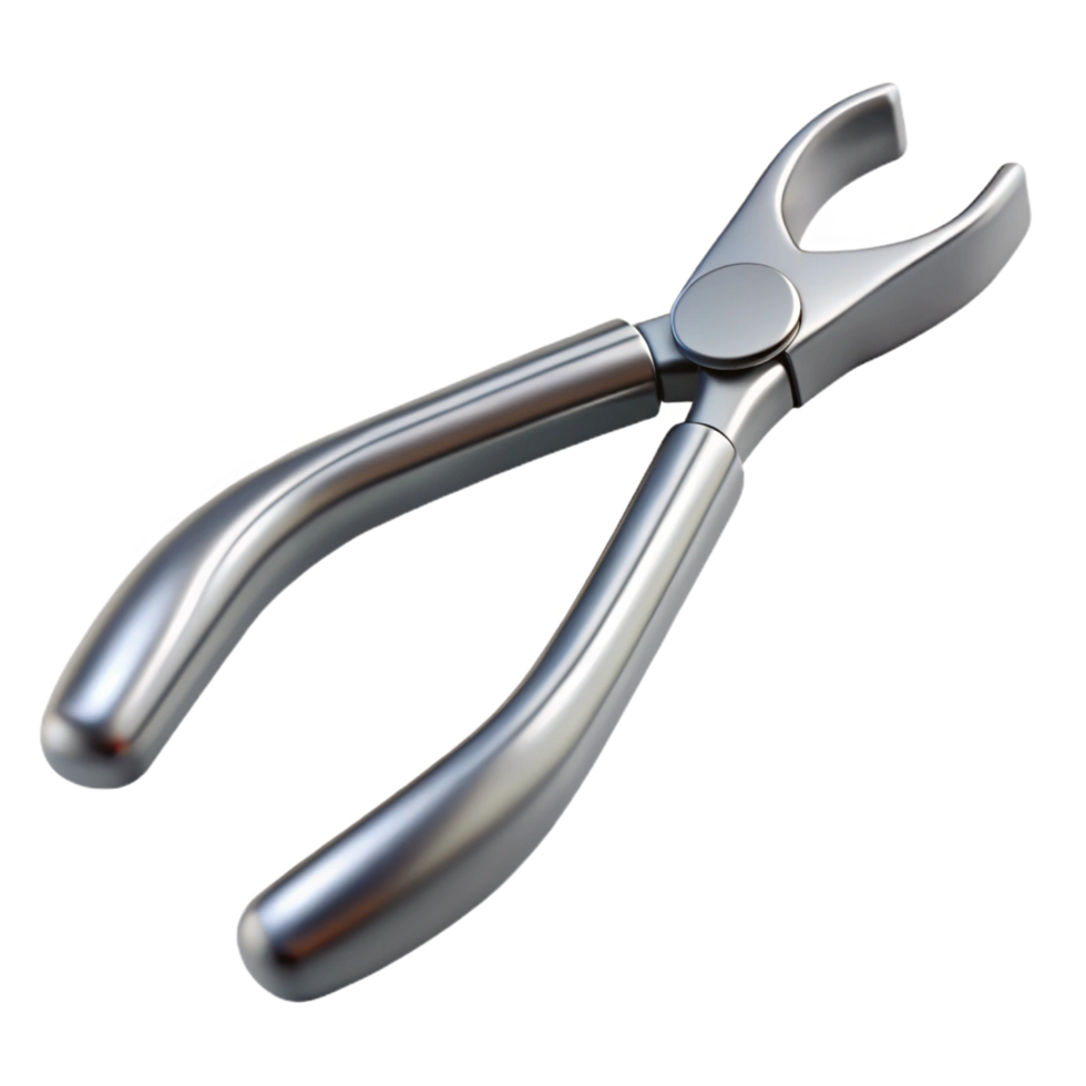 majestic artistic Forceps, stainless steel, toothetips, studio lighting, top-down view, isolateon transparent background,high-resolution product photography 8K png