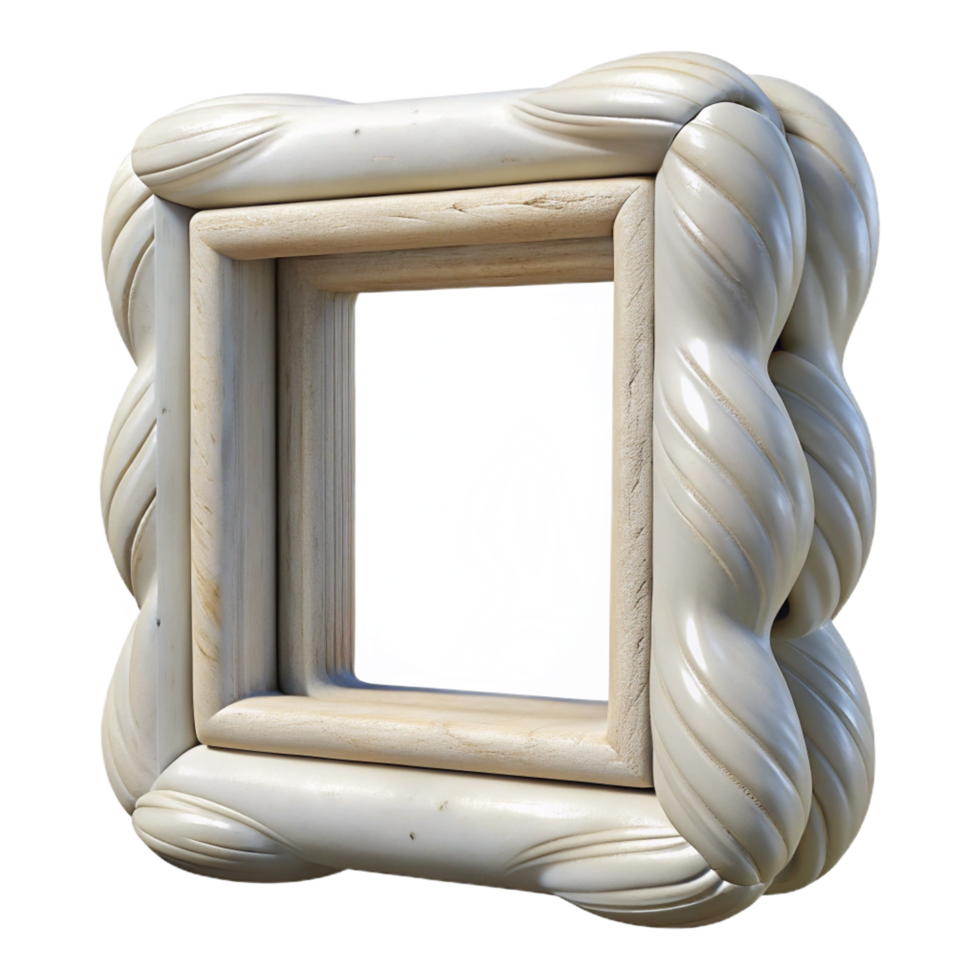 calm impressive Whitewashewooden frame, distressefinish, visible knots animperfections, soft lighting, front view, isolateon transparent background,high-resolution product photography expertly shot png