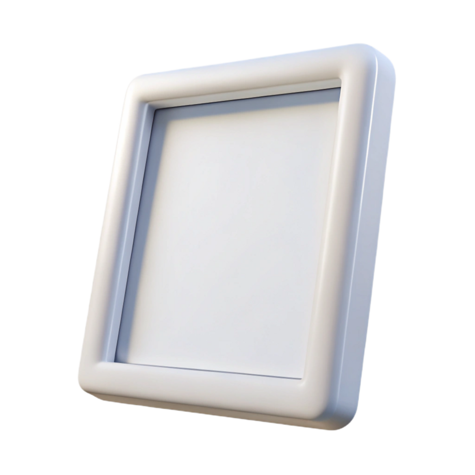 passionate hypnotic Simple white frame, smooth matte finish, thin profile, studio lighting, front view, isolateon transparent background,high-resolution product photography 4K png