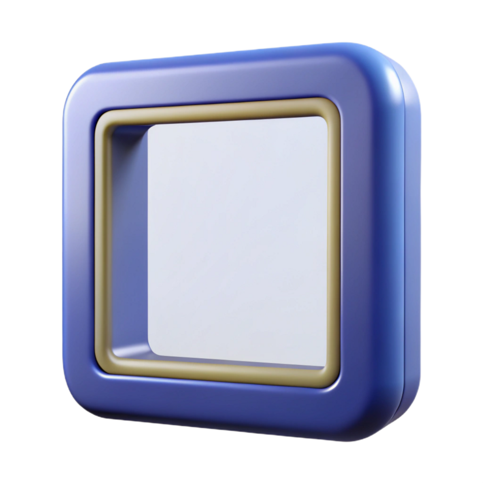 memorable renaissance Square plastic frame with a texturesurface, matte finish, front view, studio lighting, isolateon transparent background,high-resolution product photography fine detail png