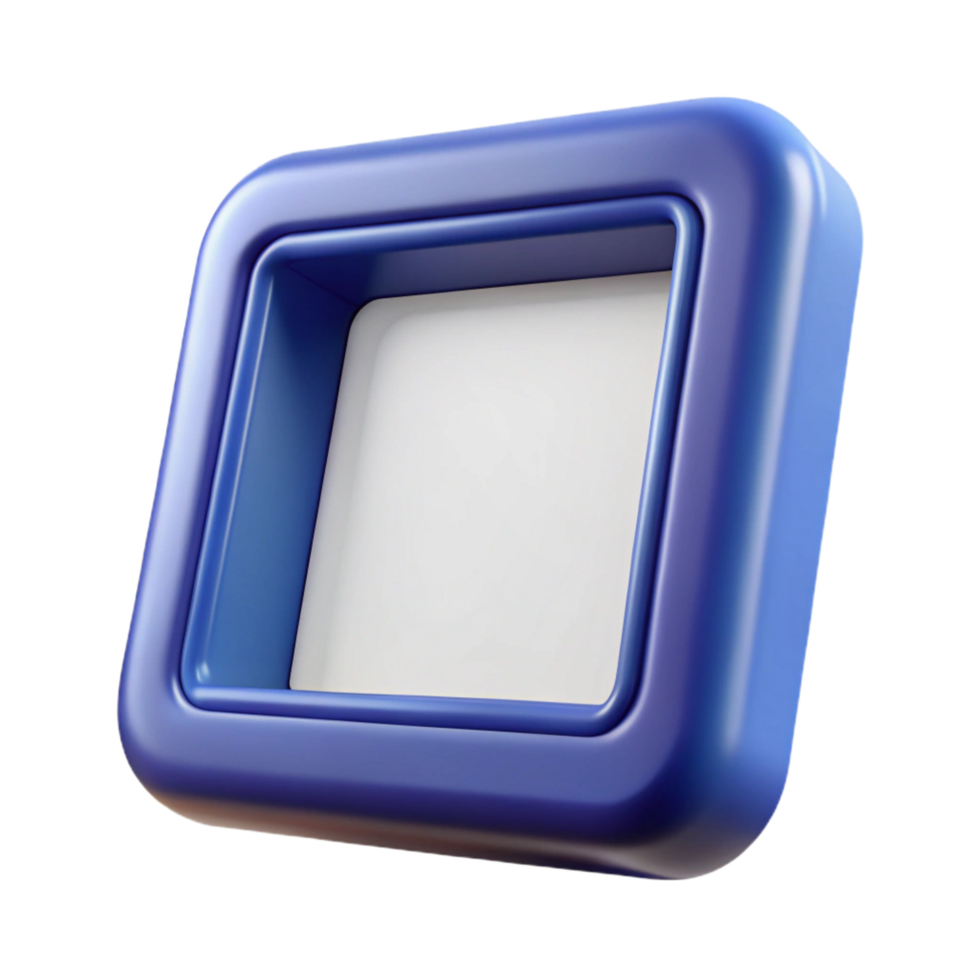 dramatic nordic Square plastic frame with a texturesurface, matte finish, front view, studio lighting, isolateon transparent background,high-resolution product photography premium png