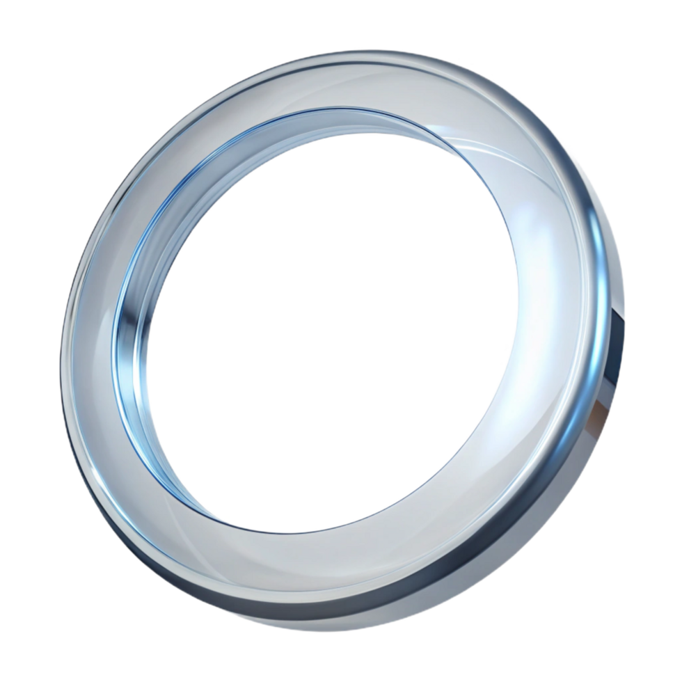 dreamy dramatic Circular glass frame with a beveleedge, clear antransparent, front view, studio lighting, isolateon transparent background,high-resolution product photography 8K png
