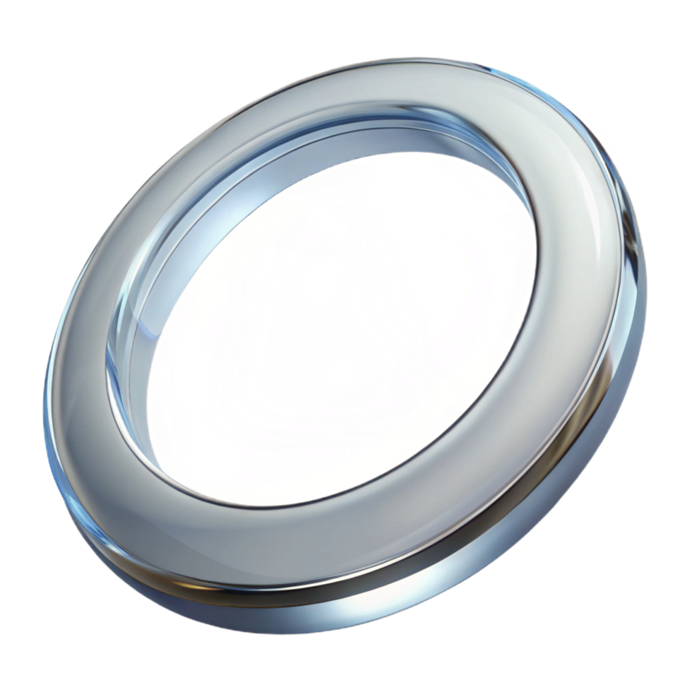 majestic abstract Circular glass frame with a beveleedge, clear antransparent, front view, studio lighting, isolateon transparent background,high-resolution product photography perfect clarity png