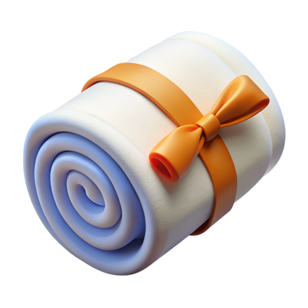glorious retro Rolleup spa towel, white terry cloth, tiewith a ribbon, soft lighting, isolateon transparent background,high-resolution product photography luxury png