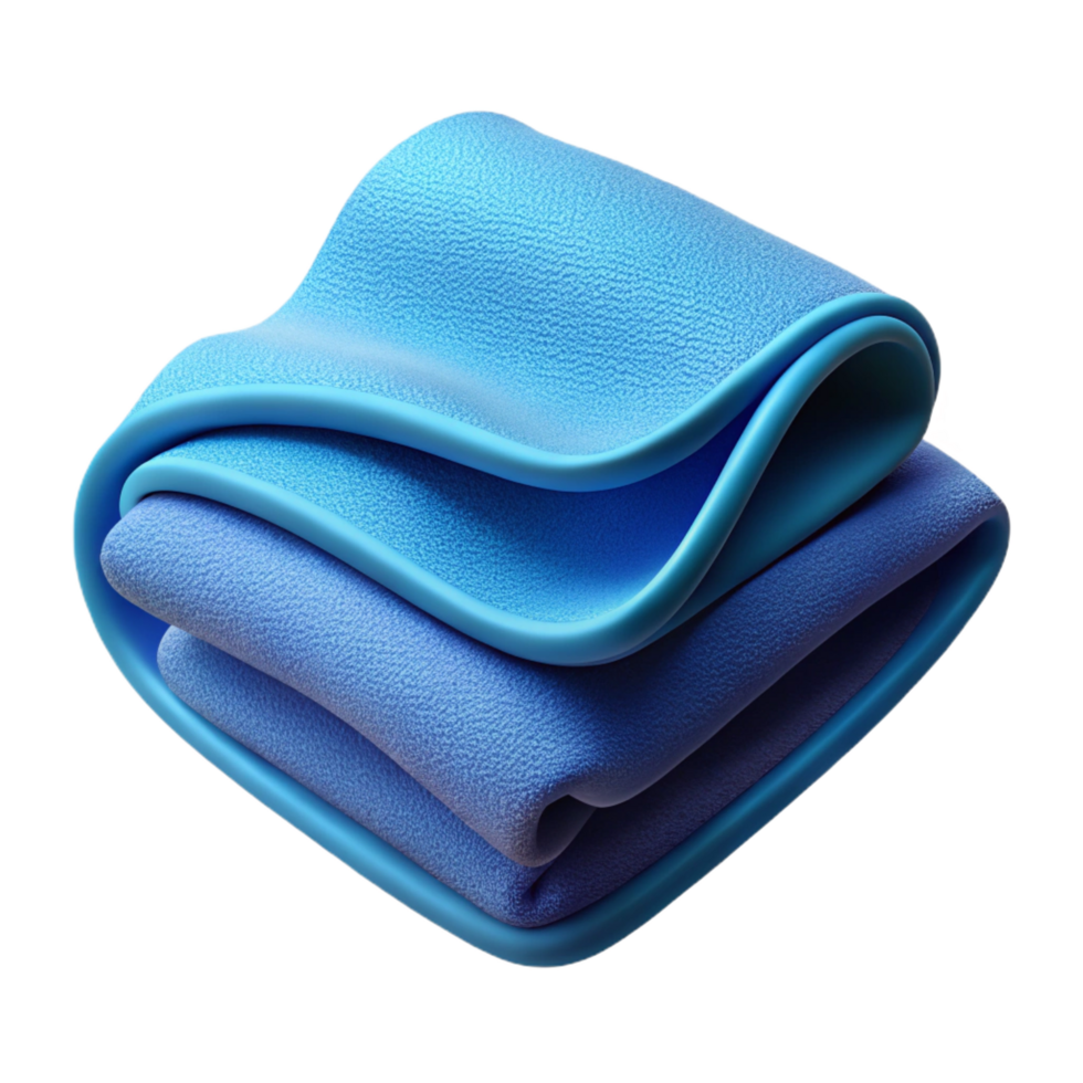 impressive unparalleleMicrofiber cleaning cloth, texturesurface, studio lighting, folded, isolateon transparent background,high-resolution product photography png