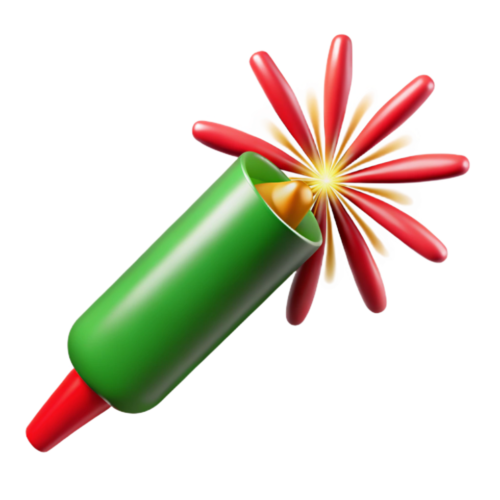 joyful alluring Roman candle firework, multiple reangreen starbursts emerging sequentially, motion blur, dramatic lighting, isolateon transparent background,high-resolution product photography premium png