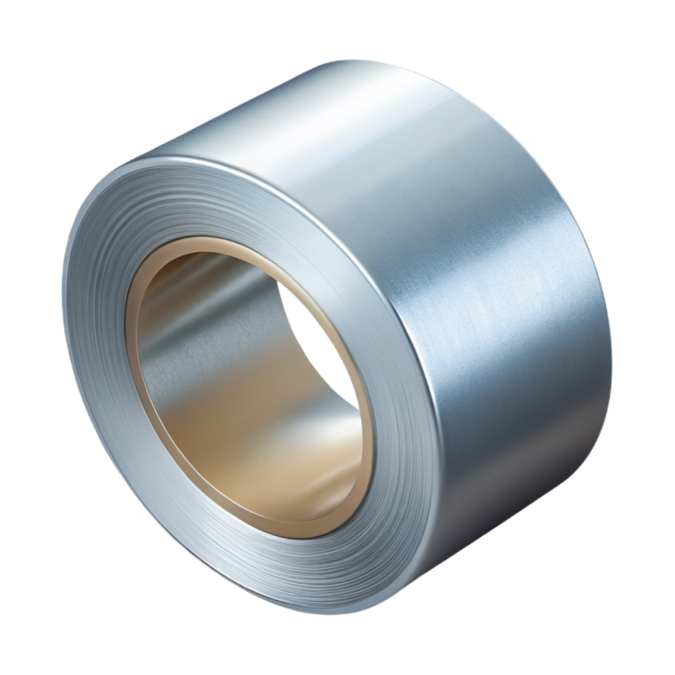 beautiful melancholic tropical Roll of duct tape with a silver finish, partially unrolled, studio lighting, front view, isolateon transparent background,high-resolution product photography top-tier png