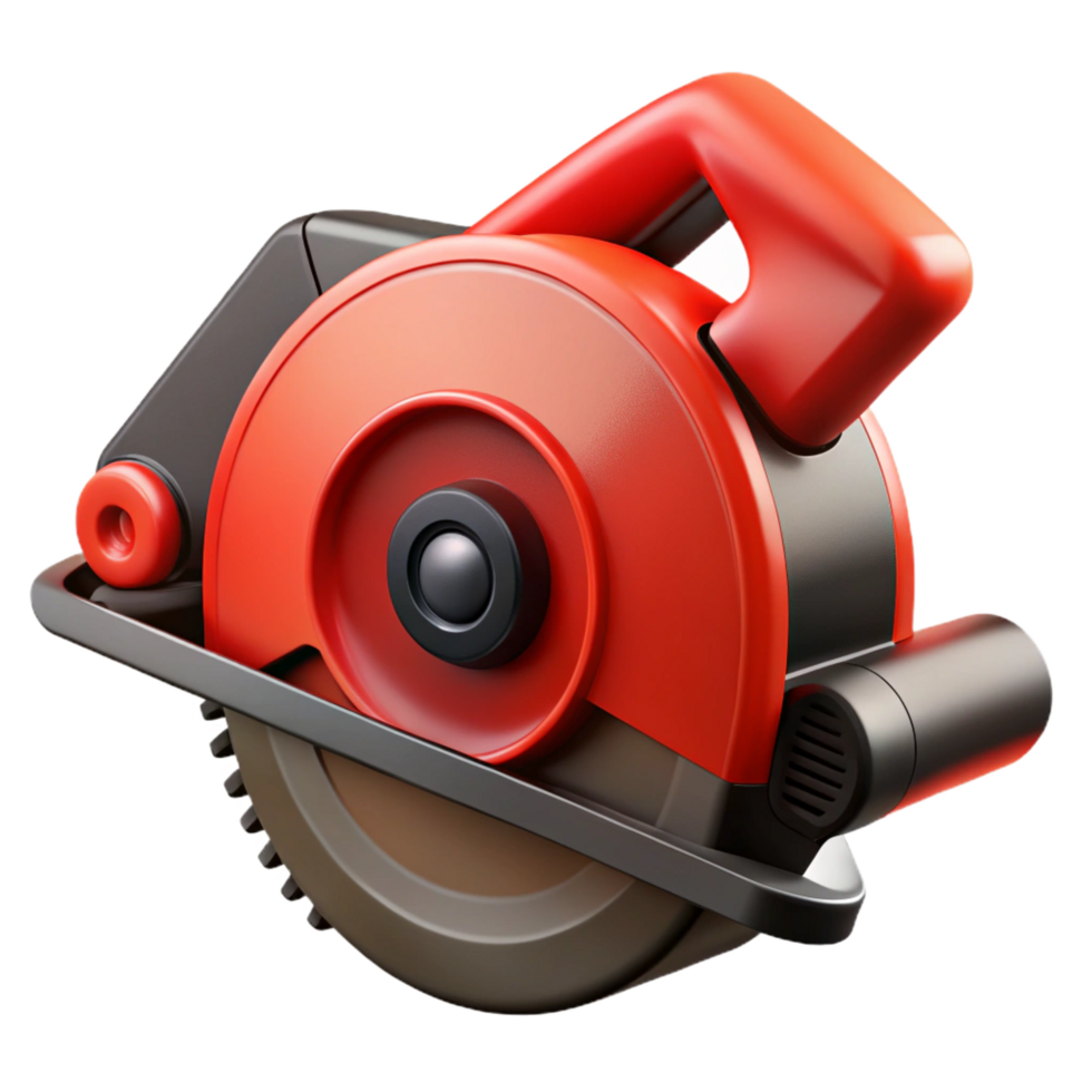 mesmerizing tranquil surreal Power saw with a circular blade ana black anrebody, studio lighting, side view, isolateon transparent background,high-resolution product photography crisp png