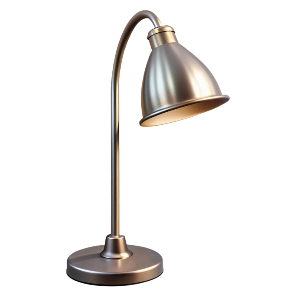 dramatic breathtaking Tall metal floor lamp, brushenickel finish, adjustable shade, soft lighting, isolateon transparent background,high-resolution product photography authentic png